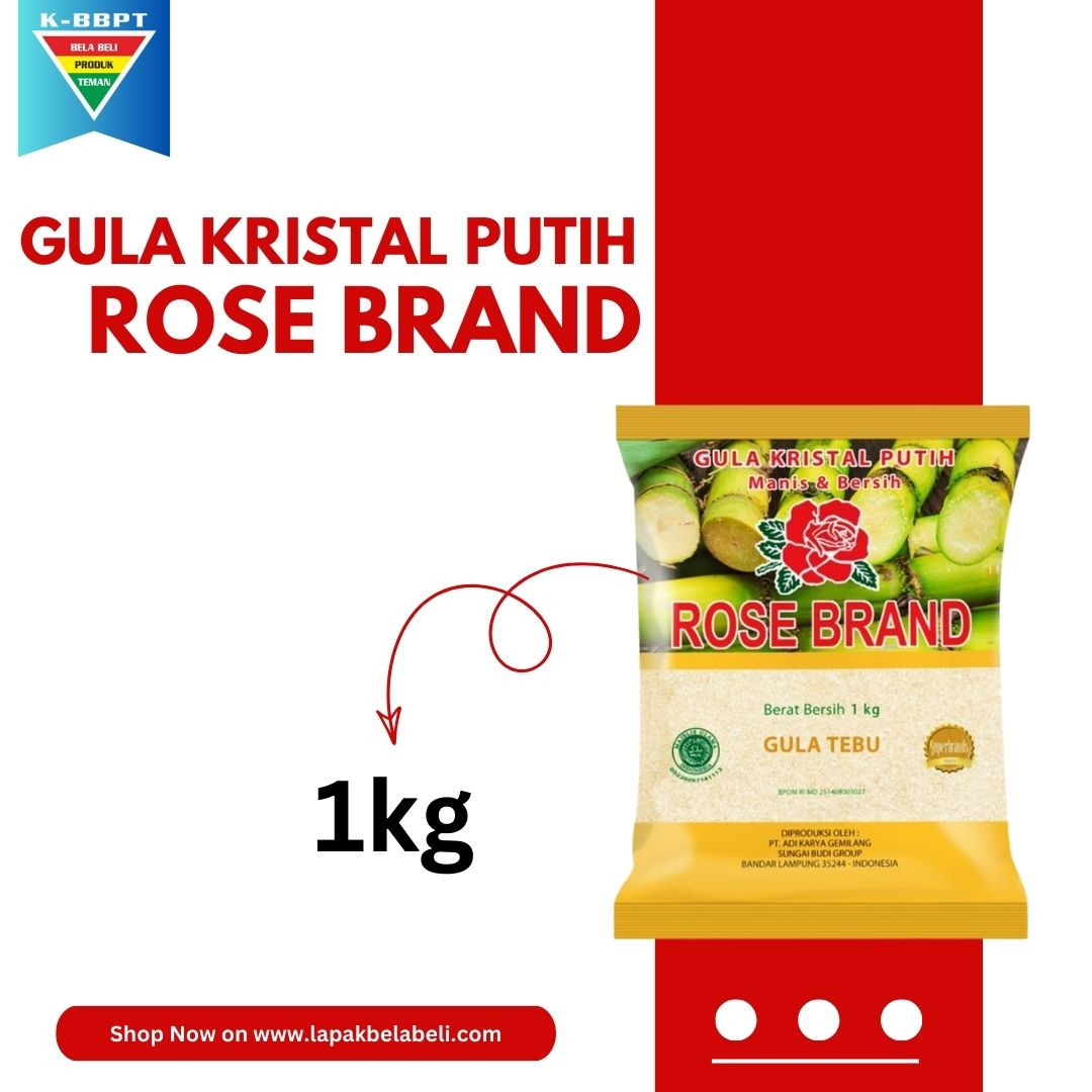 GULA KRISTAL PUTIH ROSE BRAND (KUNING)